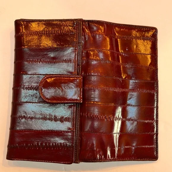 Vintage Lee Sands bi-fold Eel Skin Wallet - Picture 8 of 10